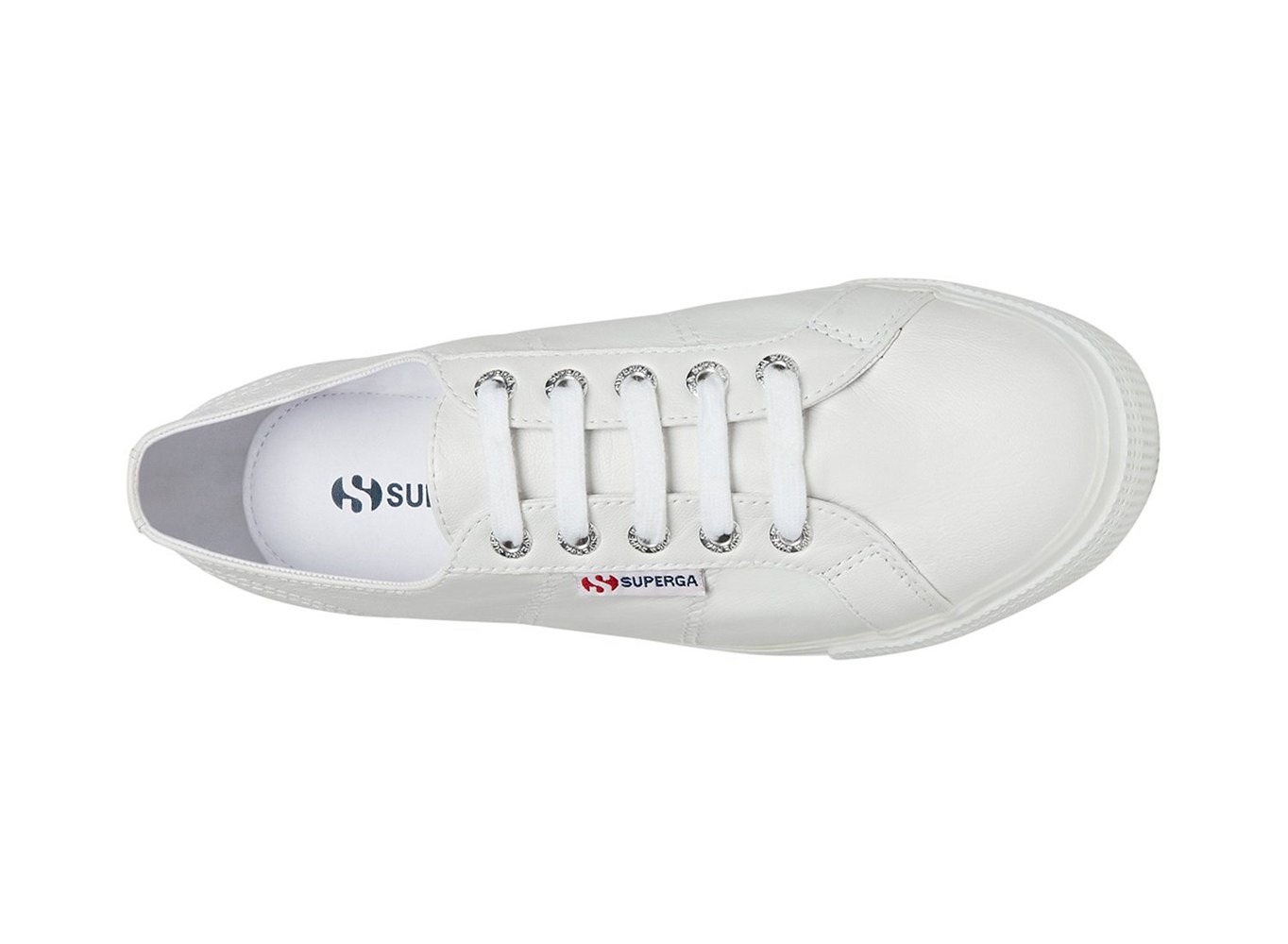 Superga Plataforma Mujer Blancas - 2790 Nappa Cuero - 490172CTW